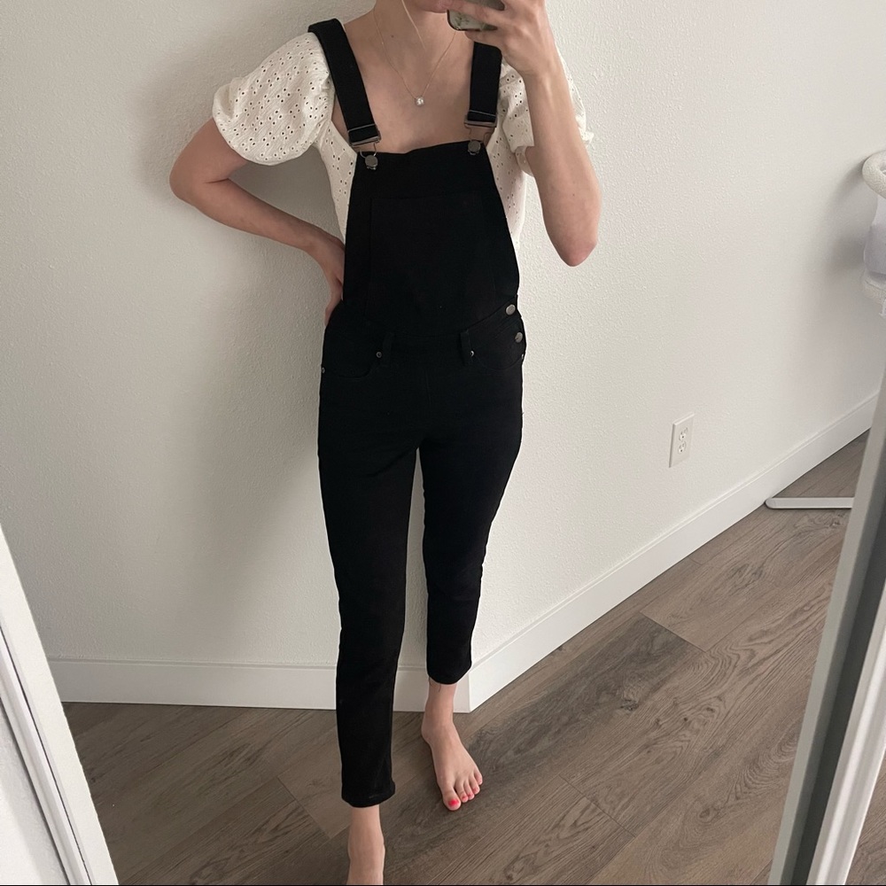 BOOHOO Black Overalls